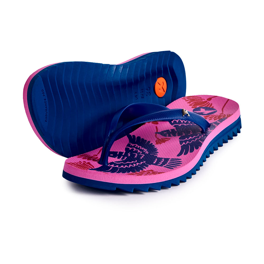 Sandália Kenner Ibiza Pássaros Azul