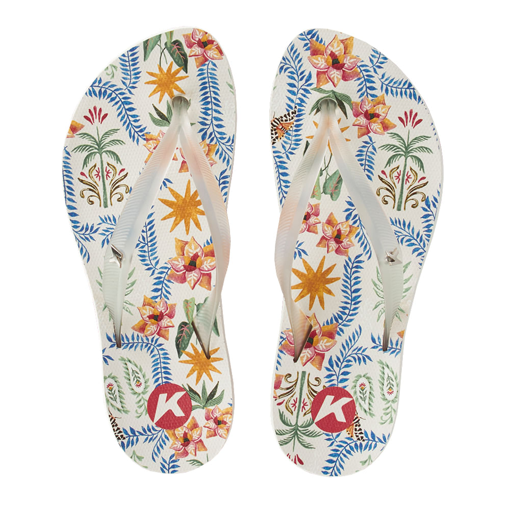 Sandália Kenner Ibiza Floral Rosa