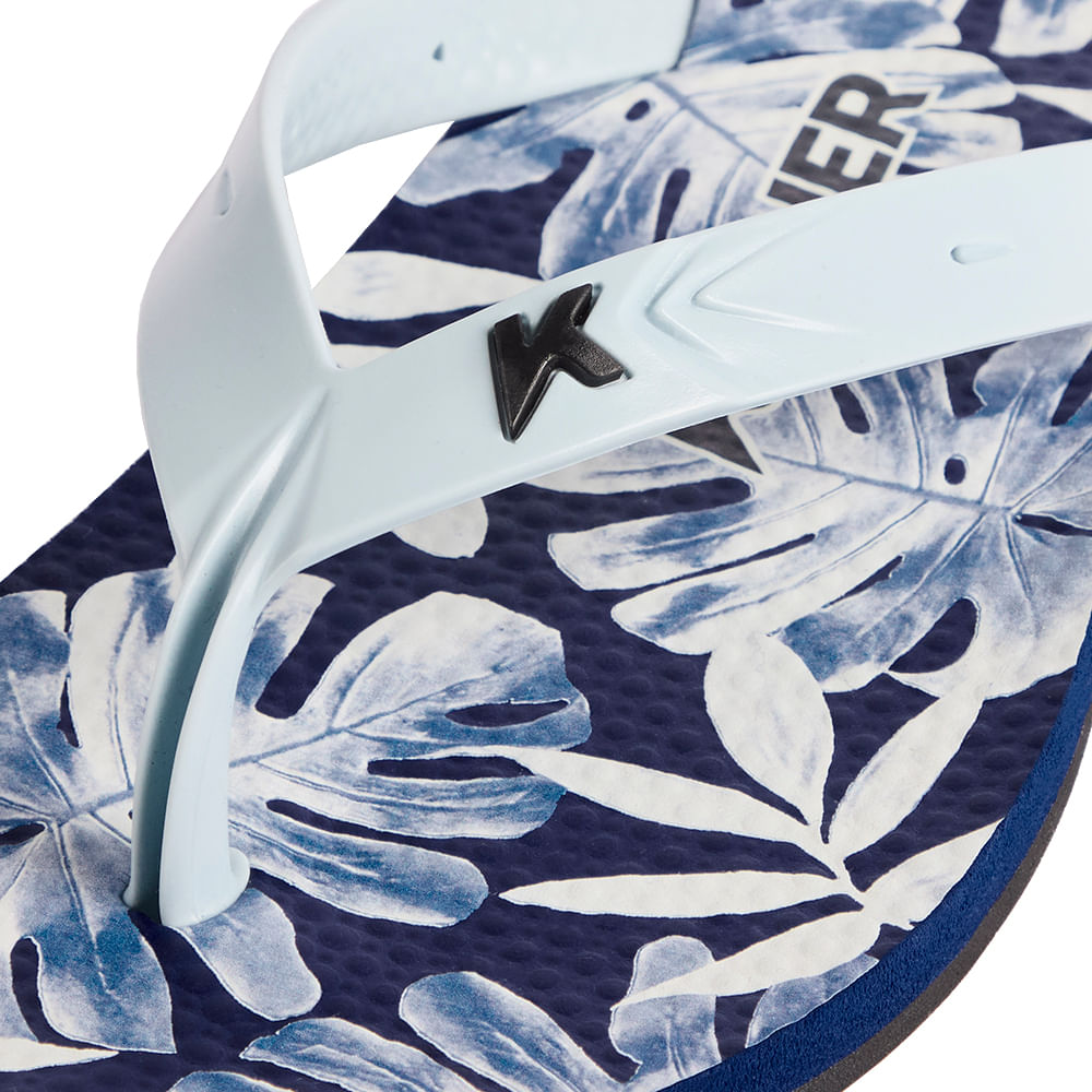 Sandália Kenner Summer Leaf Azul