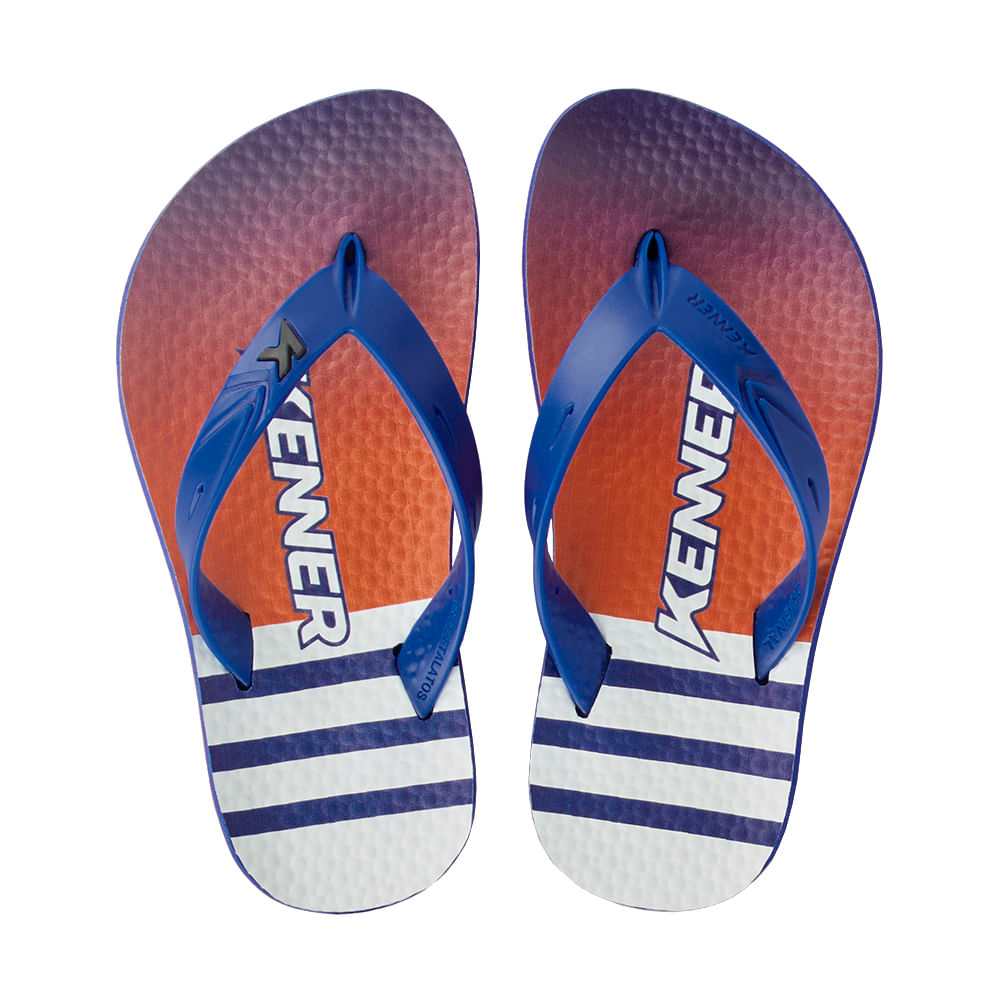 Sandália Kenner Summer Listras Kids Laranja
