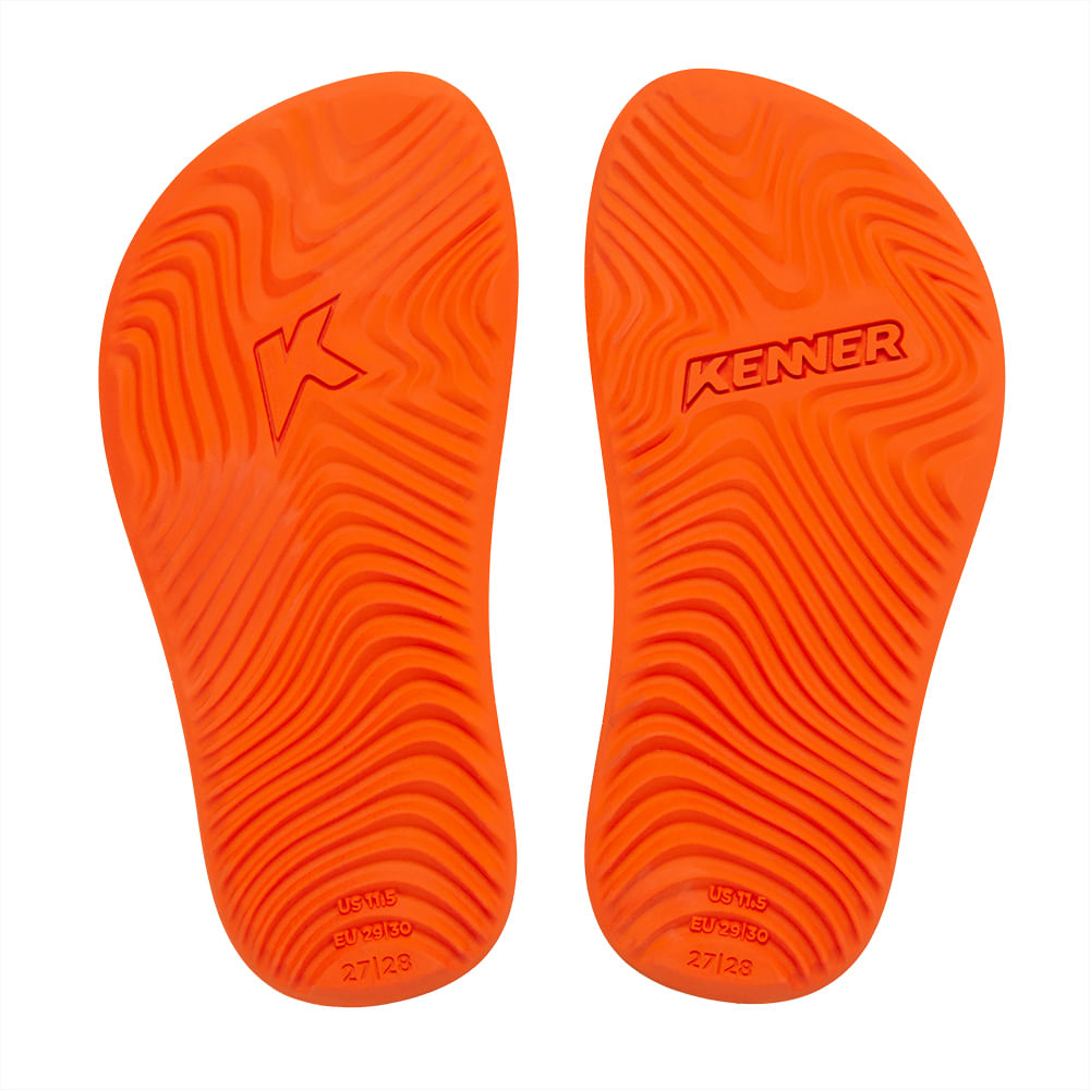 Sandália Kenner Summer Listras Kids Laranja